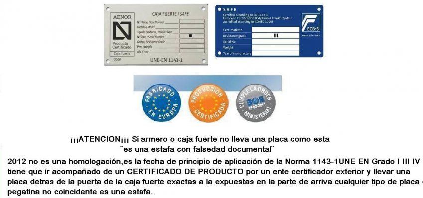 producto certificado EUROPEO