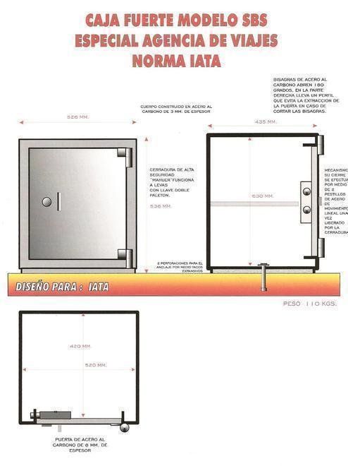 CAJA FUERTE ESPECIAL PARA AGENCIAS DE VIAJES NORMA IATA
